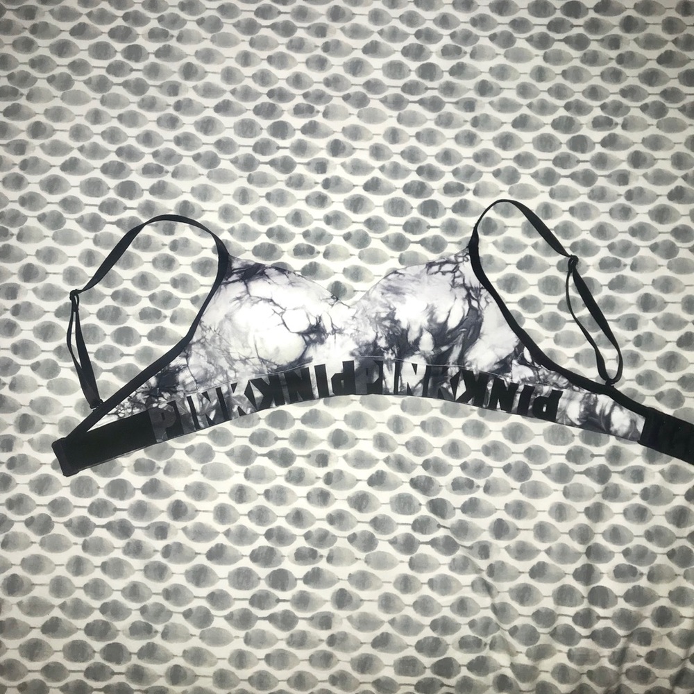 PINK Marble Patterned Bra